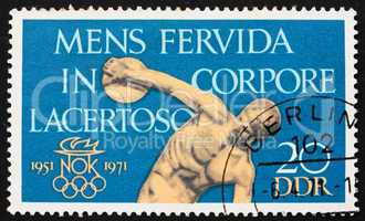 Postage stamp GDR 1971 Discobolus