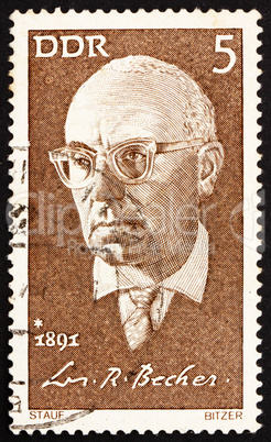 Postage stamp GDR 1971 Johannes R. Becher, Politician and Writer