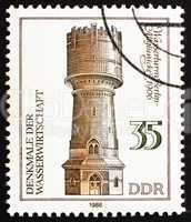 Postage stamp GDR 1986 Berlin Altglienicke Water Tower