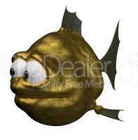 komischer goldfisch