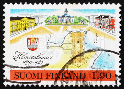 Postage stamp Finland 1989 Hameenlinna Township, Finland