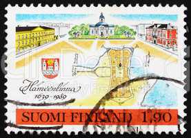Postage stamp Finland 1989 Hameenlinna Township, Finland