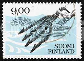 Postage stamp Finland 1984 Iron Fish Spear c.1100