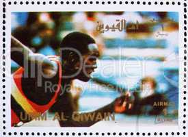 Postage stamp Umm al-Quwain 1972 Sprint, Summer Olympics, Munich
