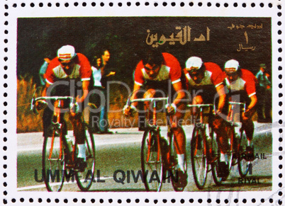 Postage stamp Umm al-Quwain 1972 Cycling, Summer Olympics, Munic