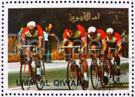 Postage stamp Umm al-Quwain 1972 Cycling, Summer Olympics, Munic