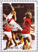 Postage stamp Umm al-Quwain 1972 Handball, Summer Olympics, Muni
