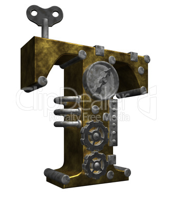 steampunk buchstabe t