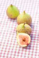 figs on plaid fabric