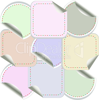vector blank stickers label tag set
