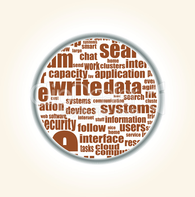 Like - social media concept in word tag cloud - vector