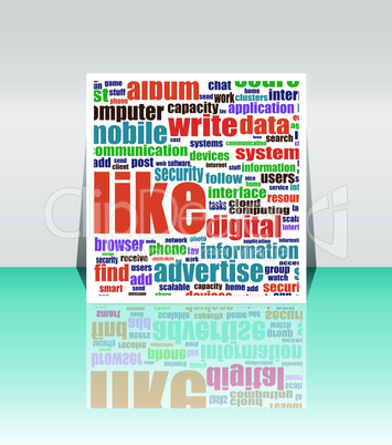 Social media Marketing - Word Cloud - Flyer or Cover Design