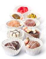 Assorted Chocolates Candy in Paper Basket