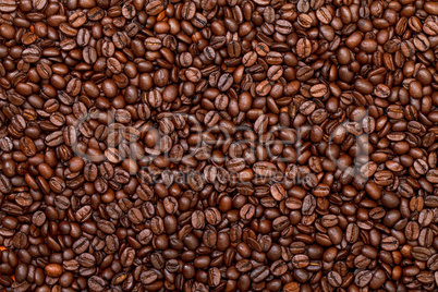 Background of Fresh Roasted Coffee Beans