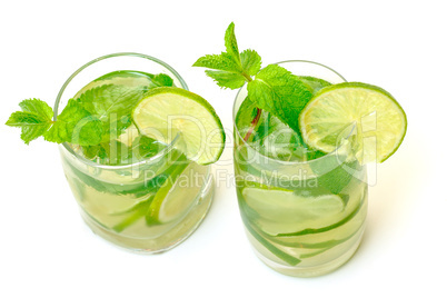 Mojito Cocktail in a Glass Beaker