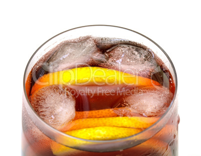 Sangria with Ice in a Glass Beaker