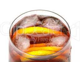 Sangria with Ice in a Glass Beaker