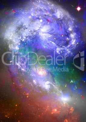 Space stars and nebula