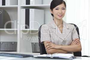 Asian Chinese Woman or Businesswoman in Office