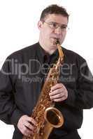 Musiker mit Saxophon