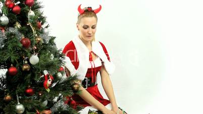 Devilish Santa Stealing Presents