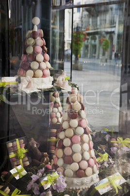 Macarons on display