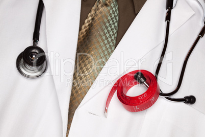 Doctor with Stethoscope and Measuring Tape