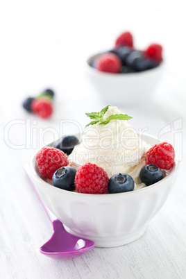 Eis mit Früchten / ice cream with fruits