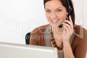 Professional call center representative woman