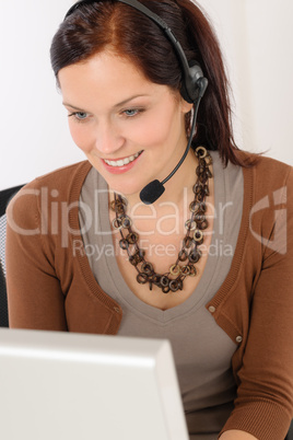 Professional call center representative woman