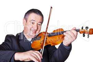 Mann beim Geige spielen