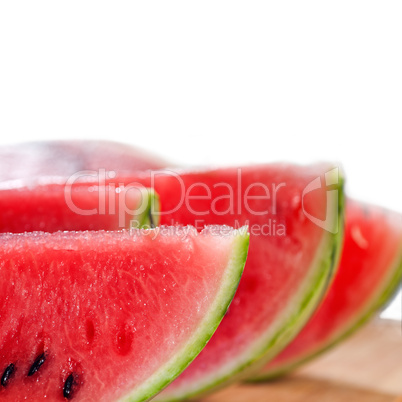 fresh watermelon on a  wood table