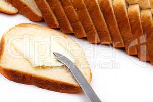 Slices of Wheat Bread with Butter