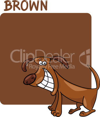 Color Brown and Dog Cartoon