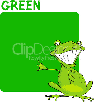 Color Green and Frog Cartoon
