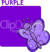 Color Purple and Butterfly Cartoon