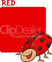 Color Red and Ladybug Cartoon