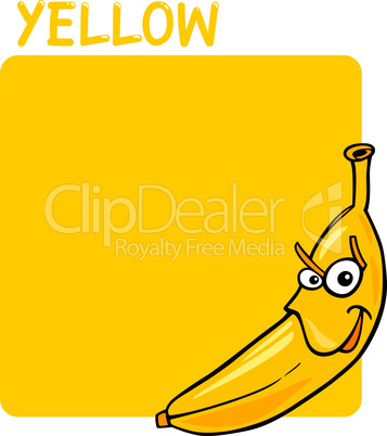 Color Yellow and Banana Cartoon