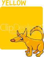 Color Yellow and Dog Cartoon