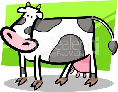 cartoon doodle of farm cow