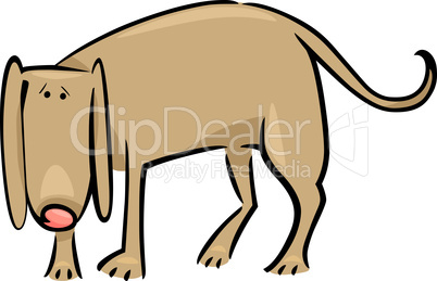 cartoon doodle of sad dog