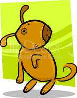 cartoon doodle of cute dog