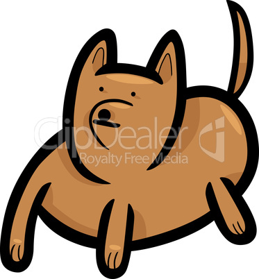 cartoon doodle of funny dog