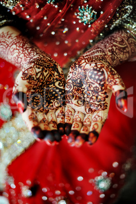 Indian bride's hand