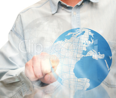 Pushing Globe Icon