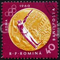 Postage stamp Romania 1961 Sharpshooting, Olympic sports, Rome 6