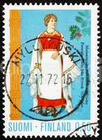 Postage stamp Finland 1972 Costume from Perni