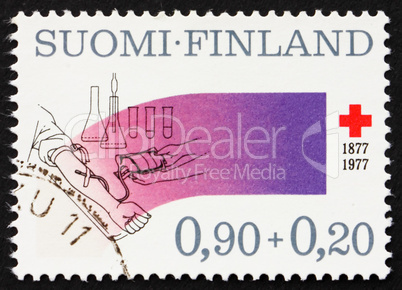 Postage stamp Finland 1977 Blood Transfusion Service