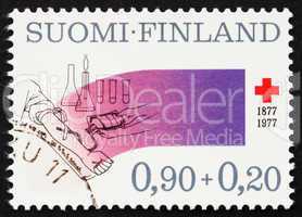 Postage stamp Finland 1977 Blood Transfusion Service
