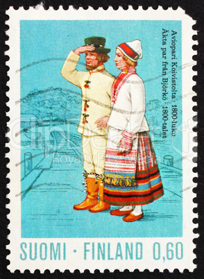 Postage stamp Finland 1972 Married Couple from Koivisto